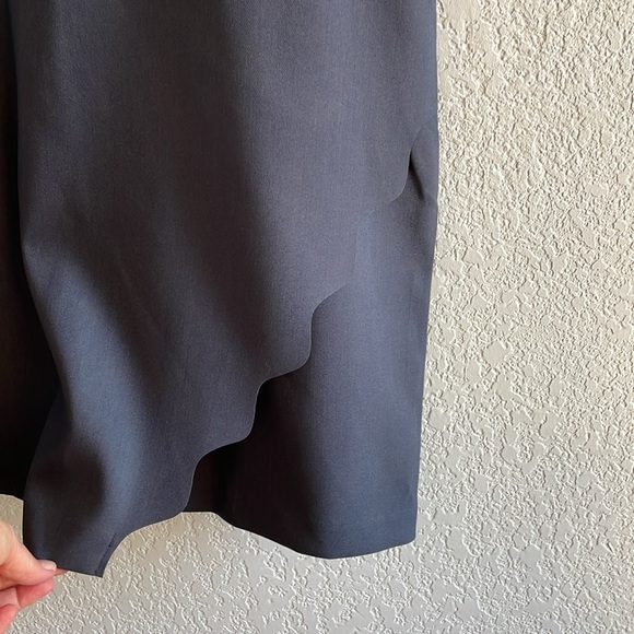 LOFT Womens Dress Sheath Short Sleeve Blue Gray Business Work Round Neck Size 10 - Picture 3 of 6